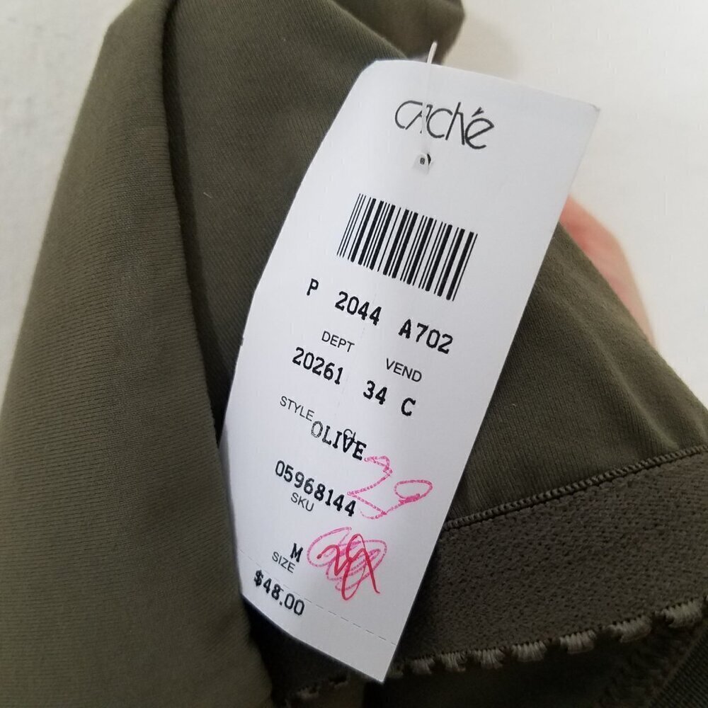 NWT Cache Strapless Top Olive Green Size M - Picture 6 of 6